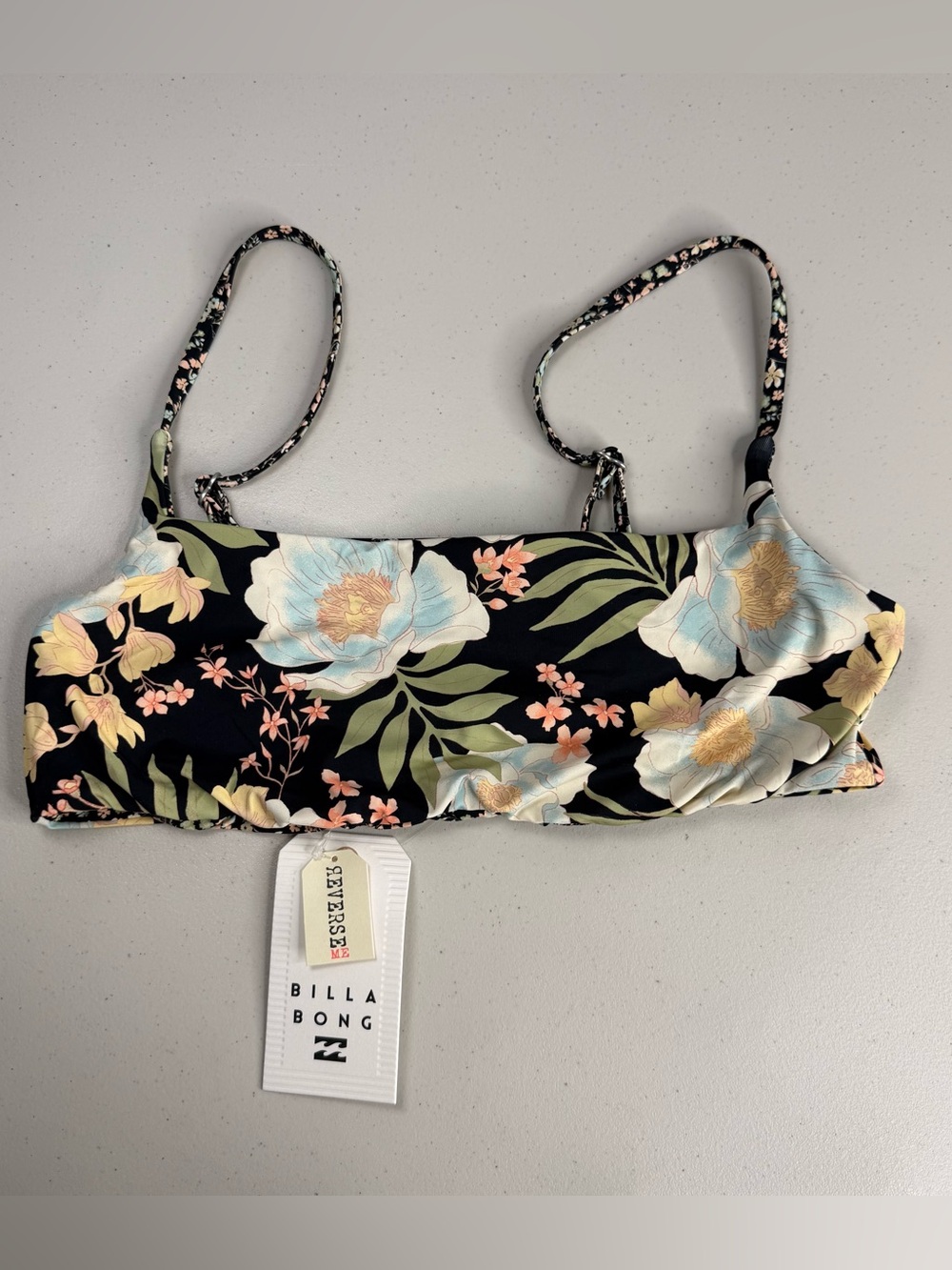 Billabong Womens Size Medium Lost Cove Reversible Zoe Crop Bikini Top New